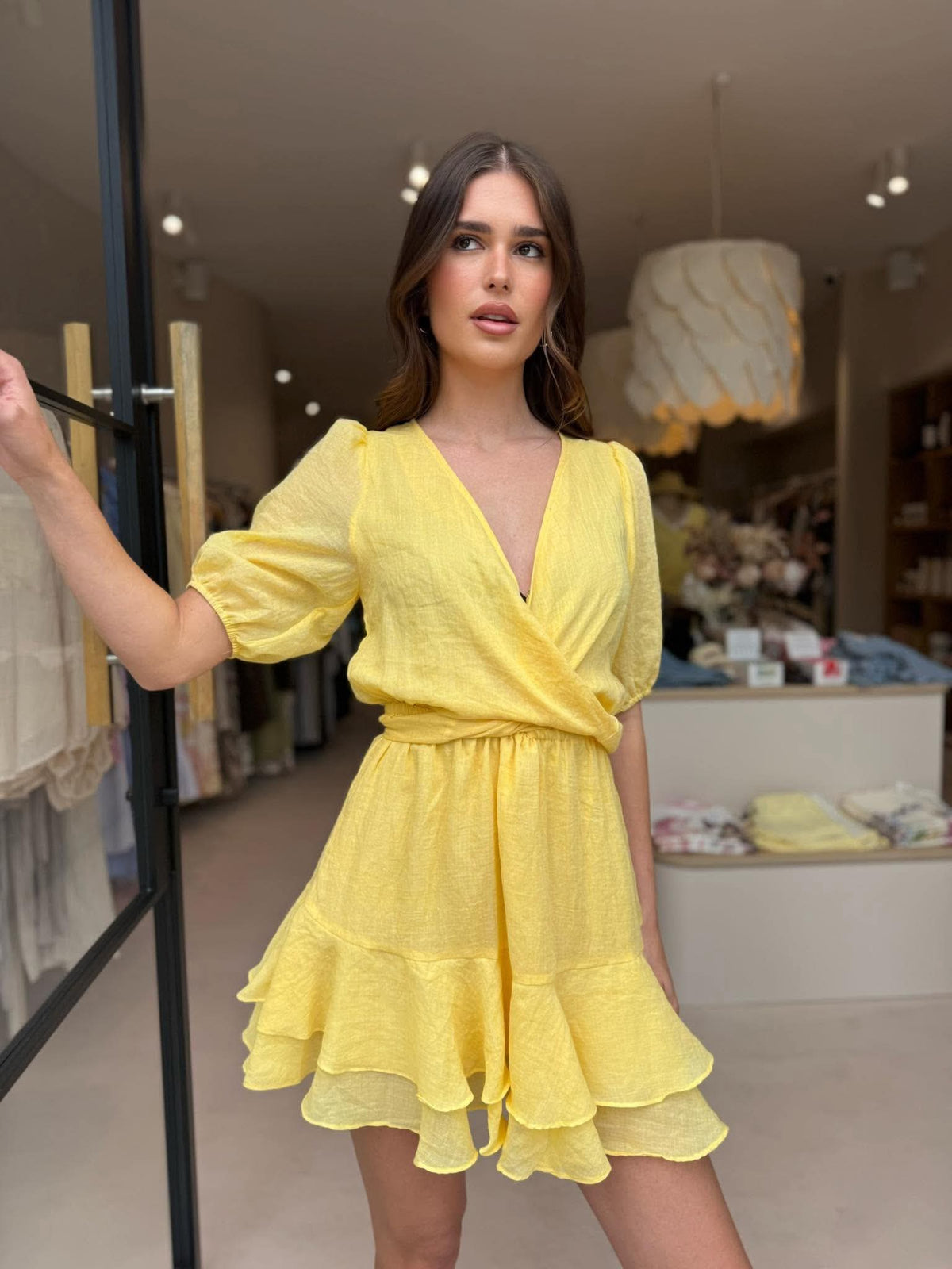 BELLANY DRESS - LEMON