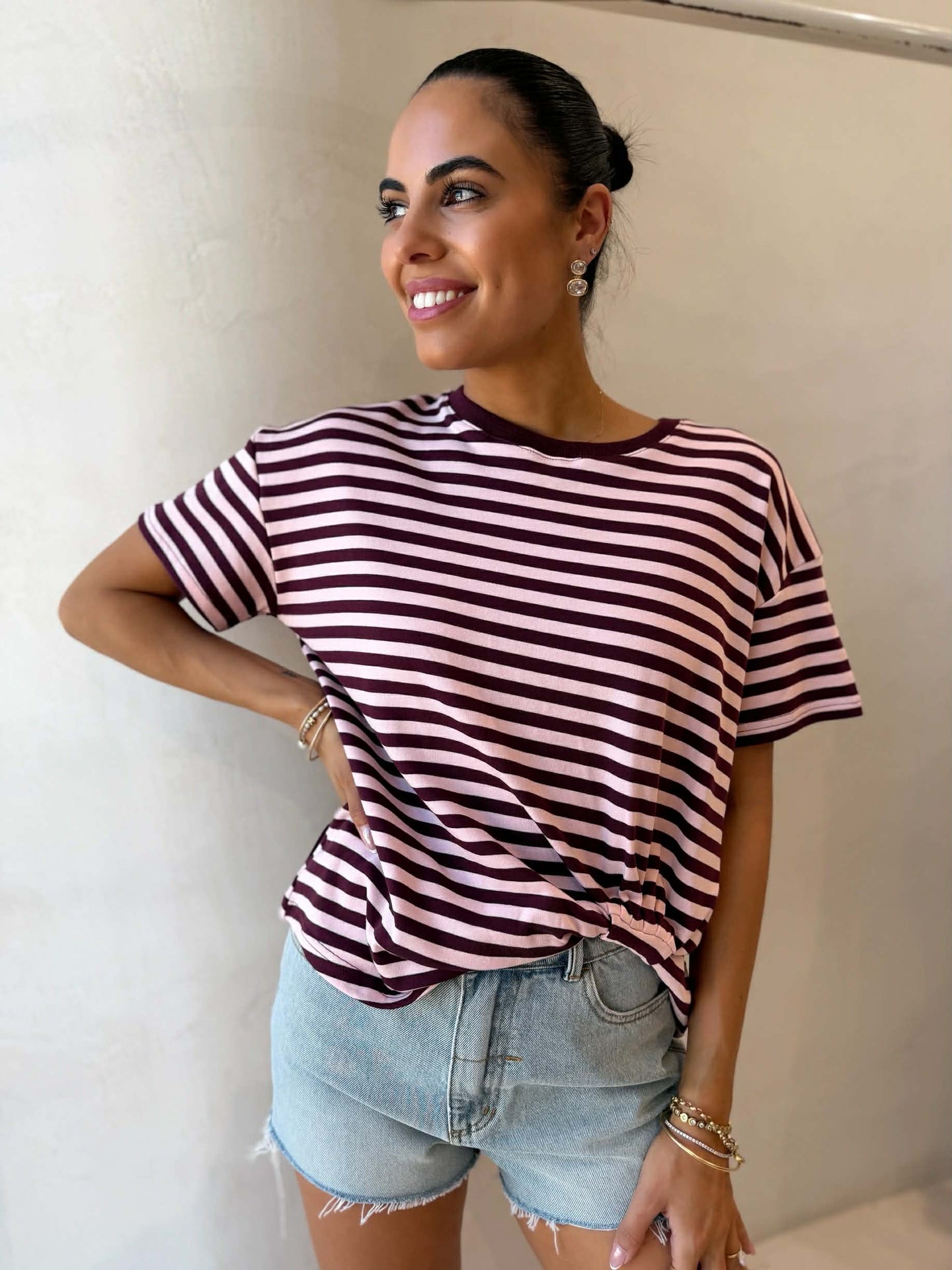 LEXI TSHIRT - BURGUNDY