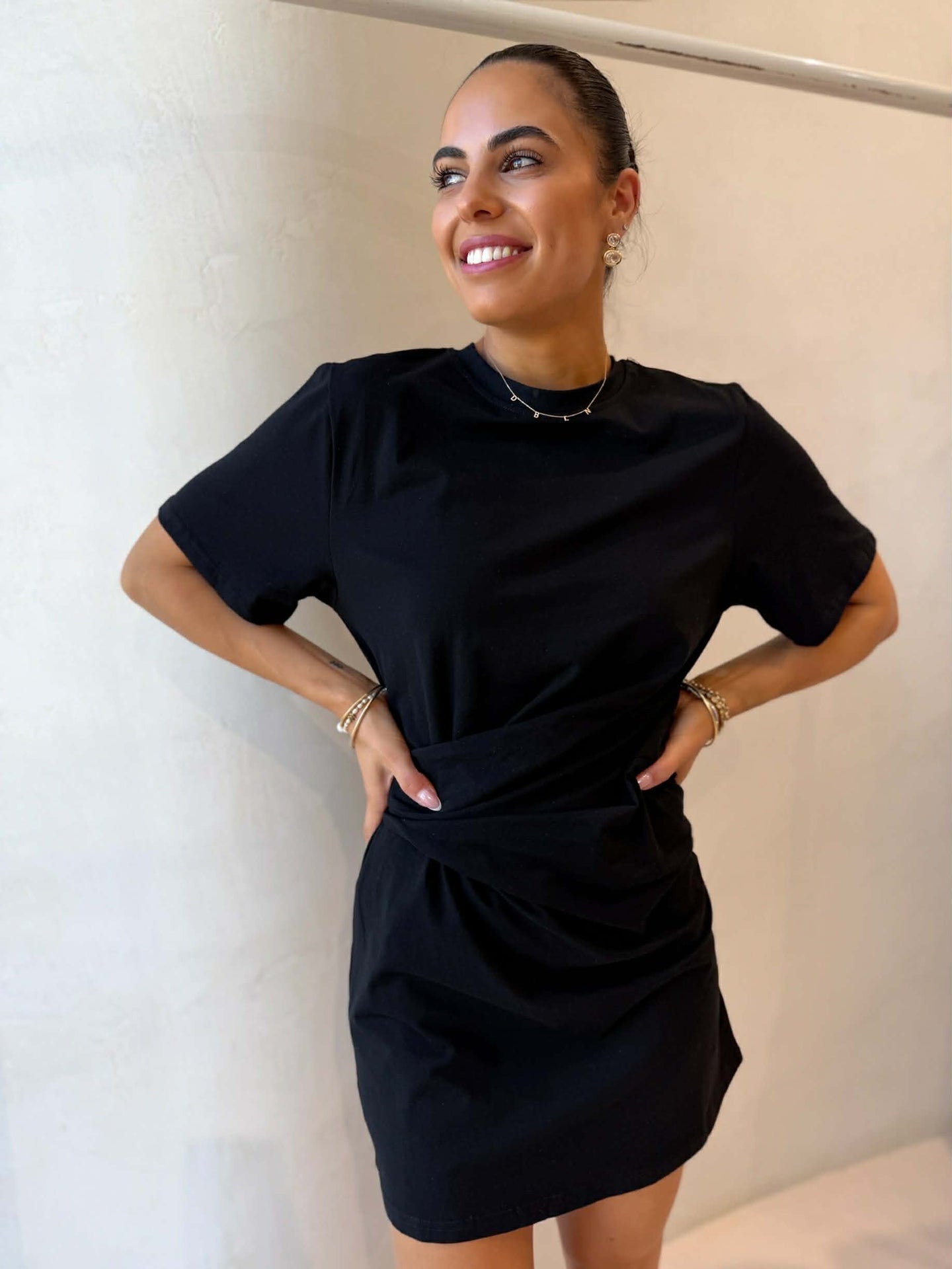 GINA JERSEY DRESS - BLACK