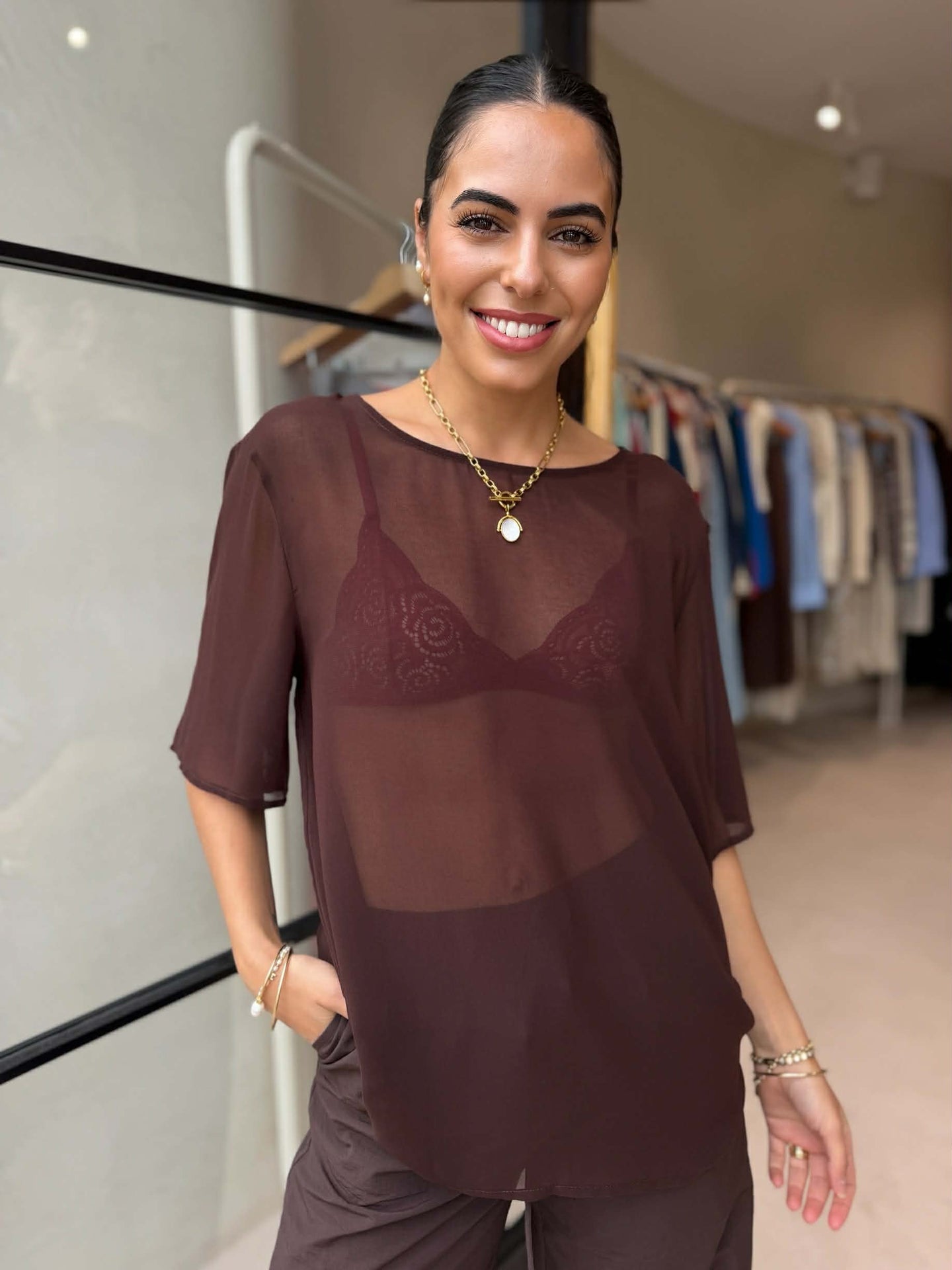SANTANA SHEER SHIRT