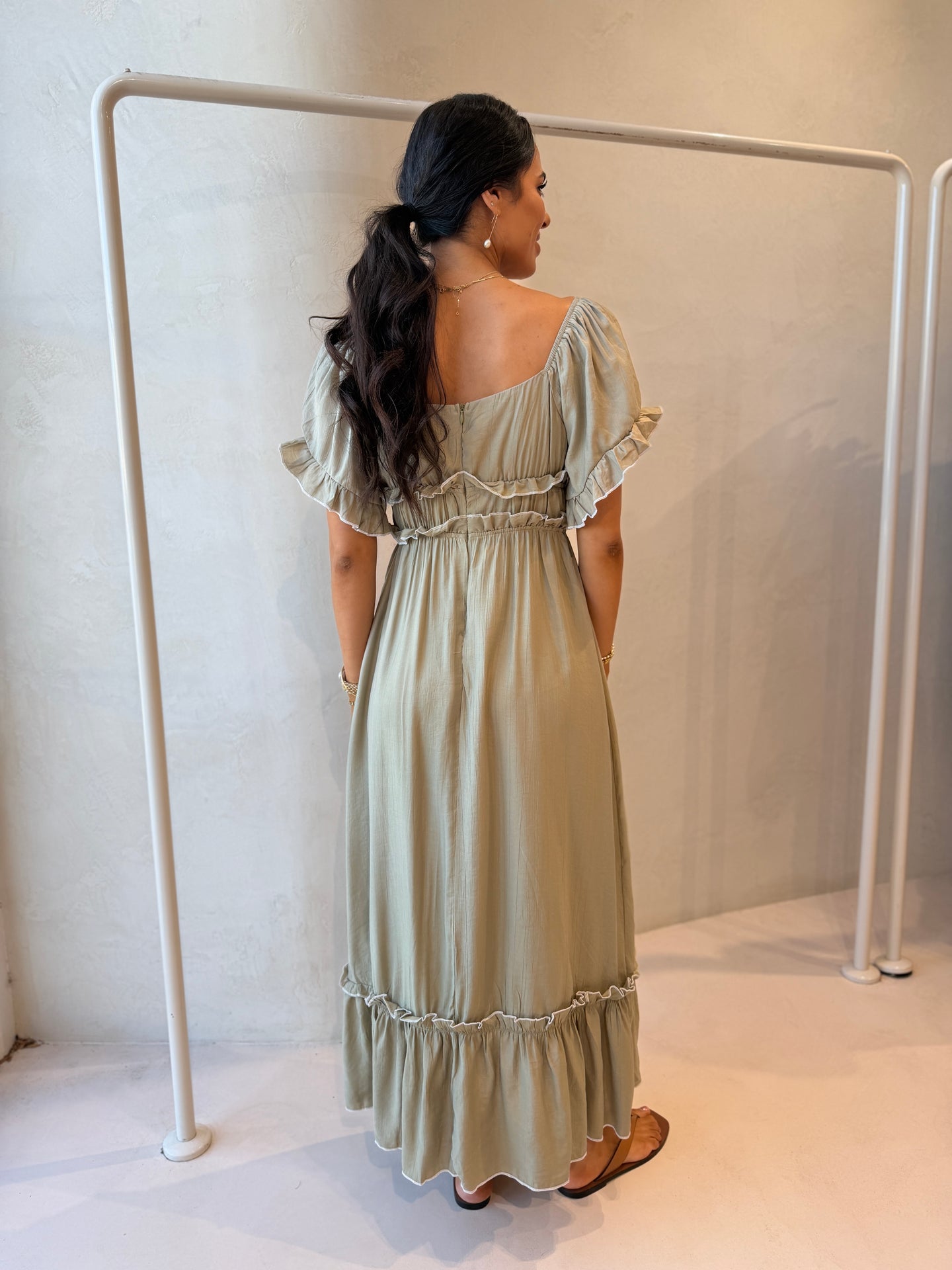 KHAKI SUMMER DRESS