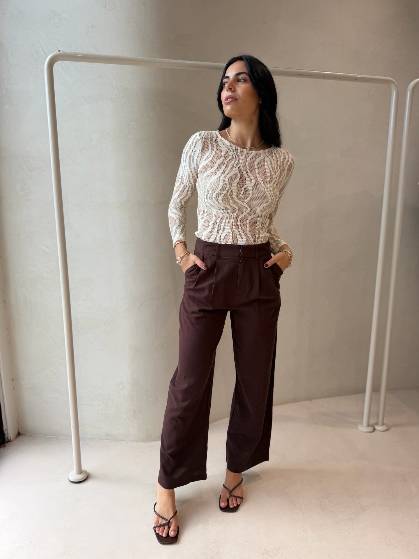 HERMINA PANT- CHOCOLATE