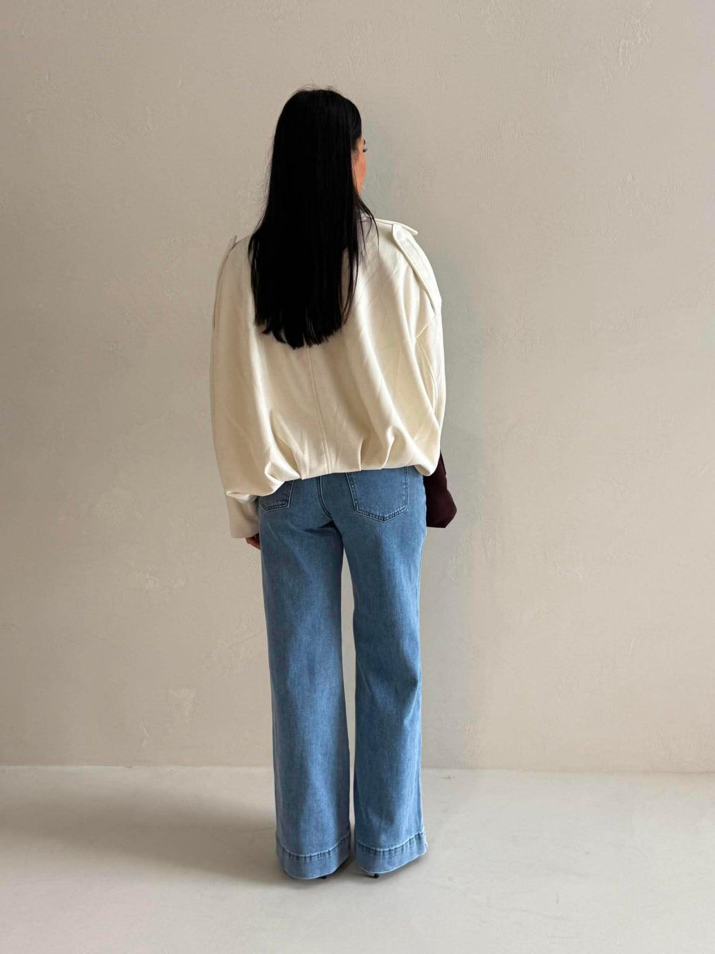 LENA SUEDE BOMBER- OFF WHITE