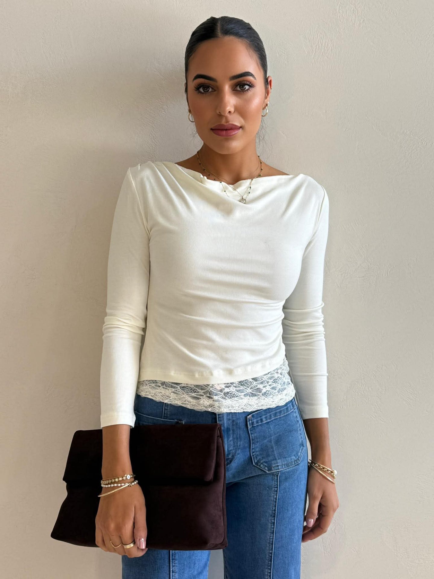 CINDY ASY TOP- IVORY