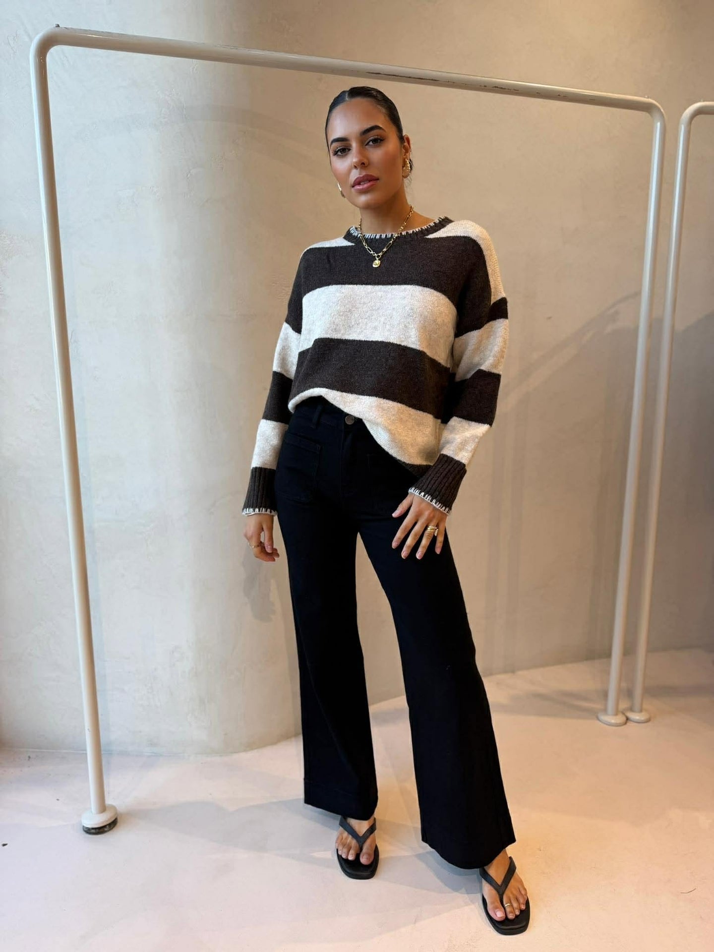 JOSIE KNIT- CHOC PEARL