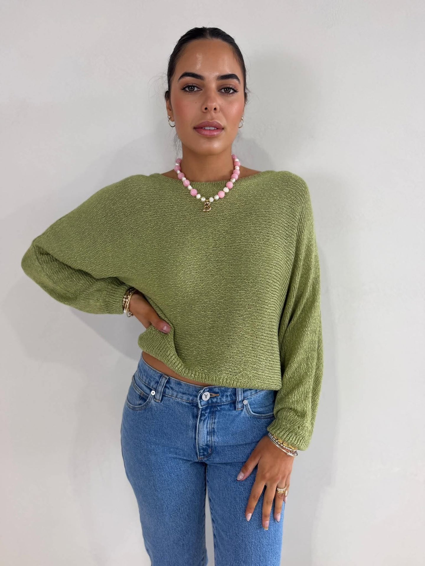 TAPE BOAT KNIT - SAGE