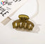 FLEUR HAIR CLAW - CLEAR OLIVE