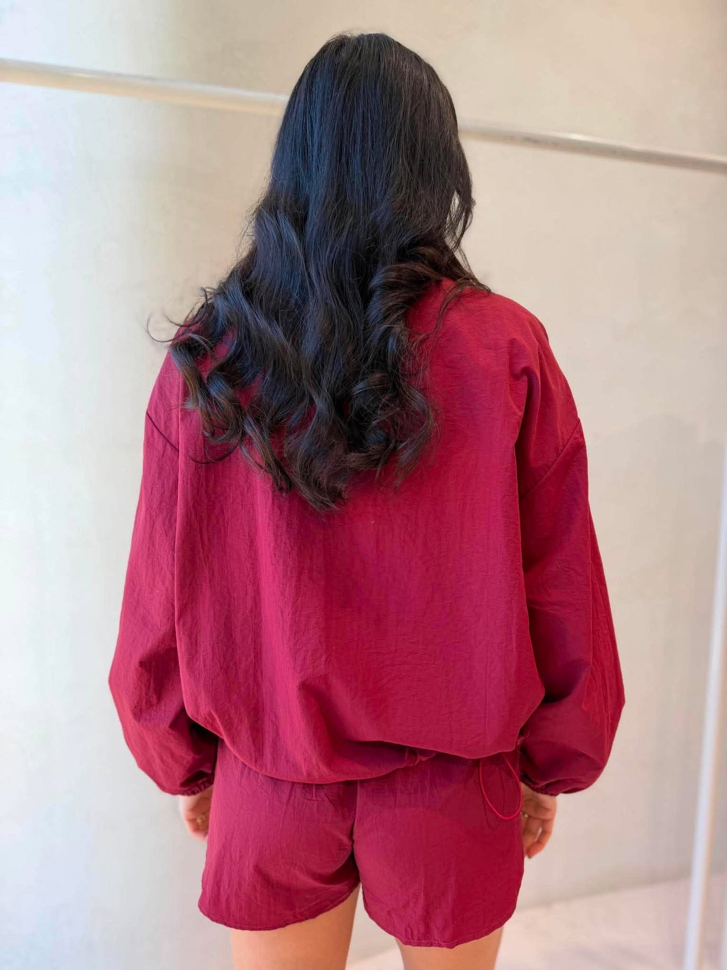 GIGI WINDBREAKER JACKET-CHERRY PLUM