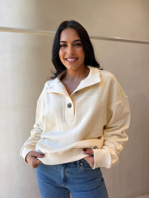 MARLI BUTTON SWEAT
