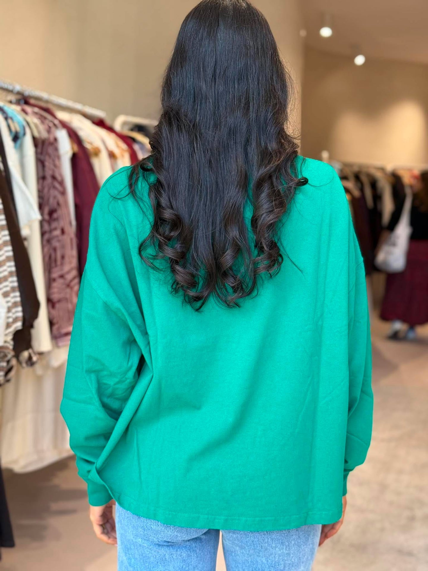 VACANZA LONG SLEEVE TEE SEA GREEN