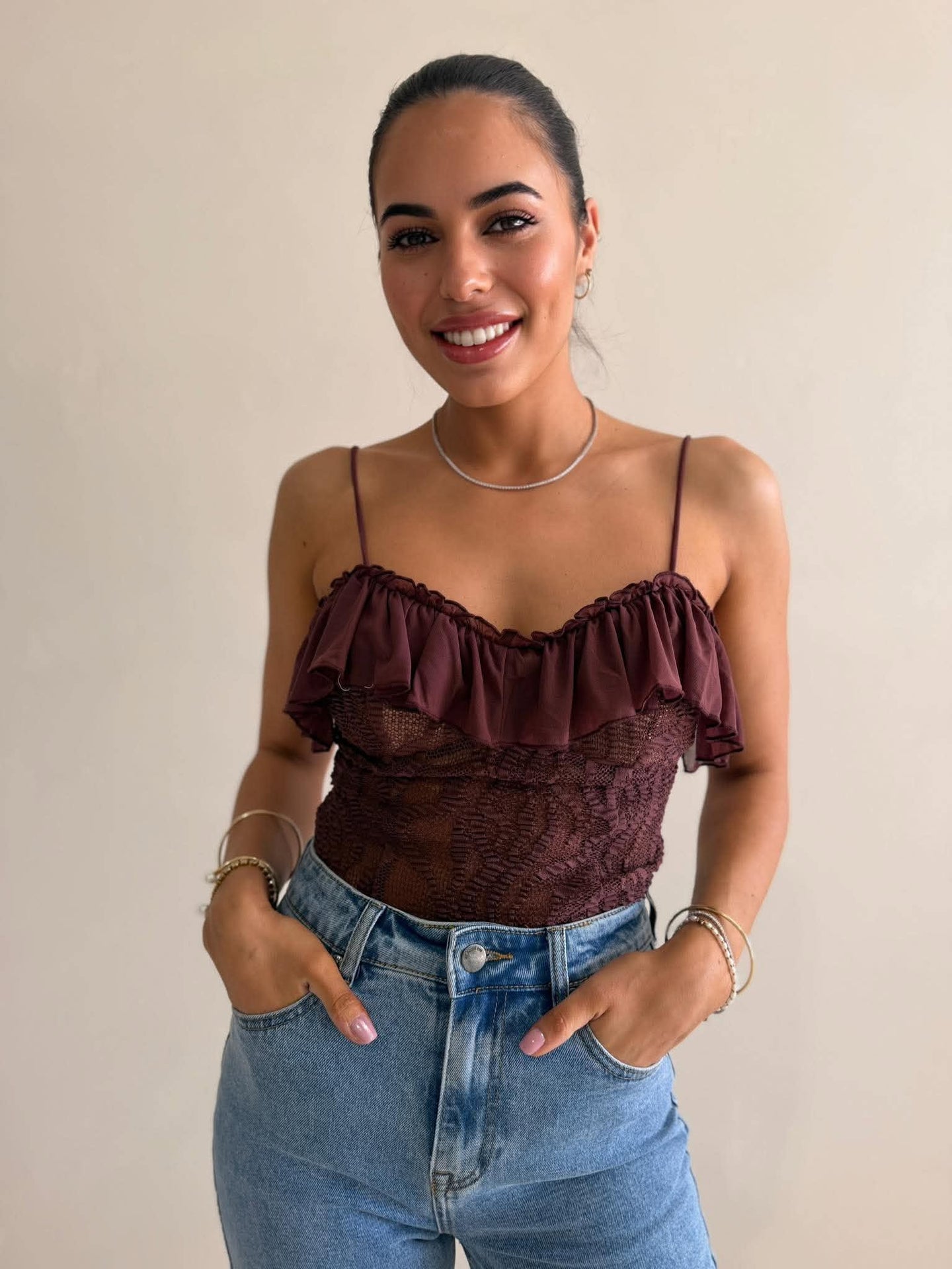 MILA BODYSUIT- CHOCOLATE PLUM