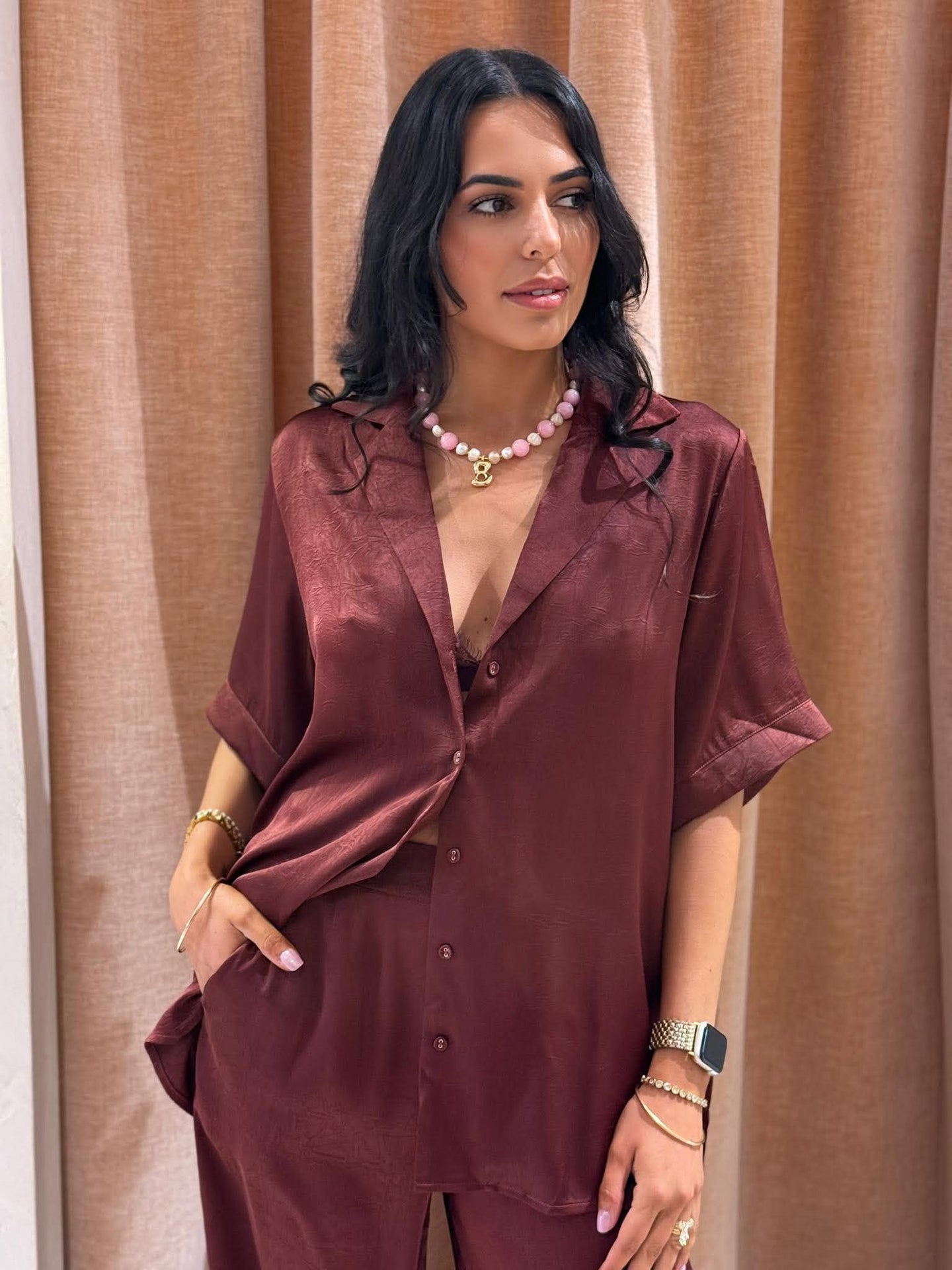 LEANDRA PANT- BURNT WINE