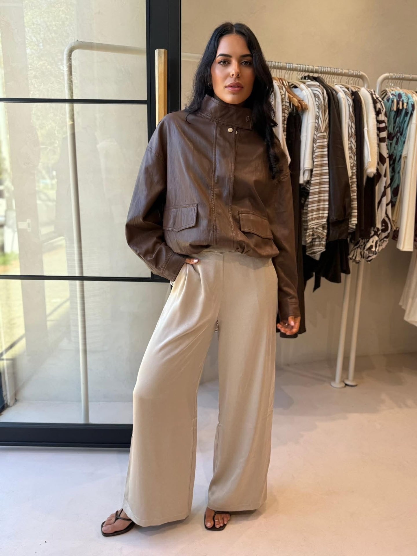 SOFT FAUX LEATHER- BROWN