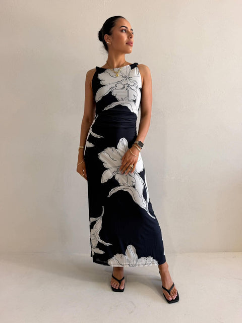 VEDA MESH MIDI DRESS