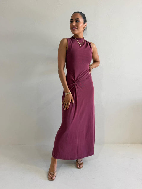 VELO TWIST MIDI DRESS