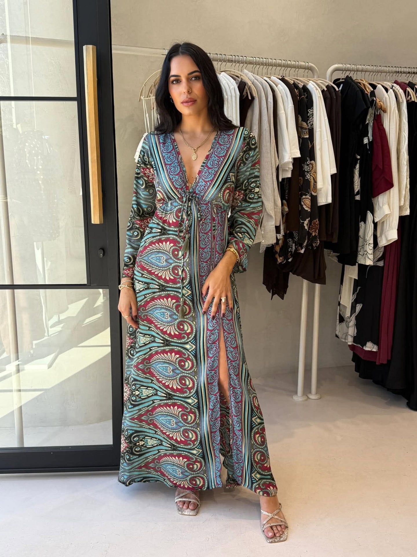 HARRIET FLARE SLEEVE DRESS