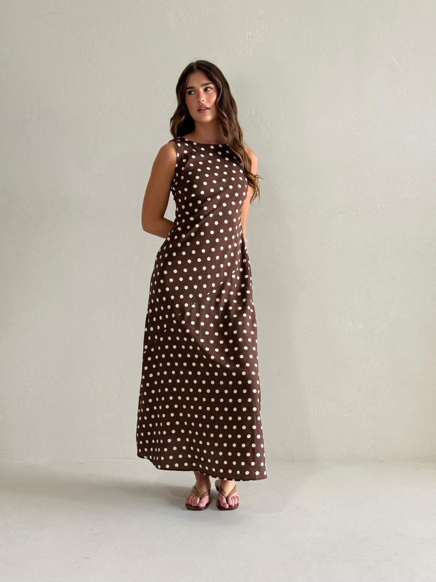 BRANDY MAXI DRESS - CHOC VANILLA