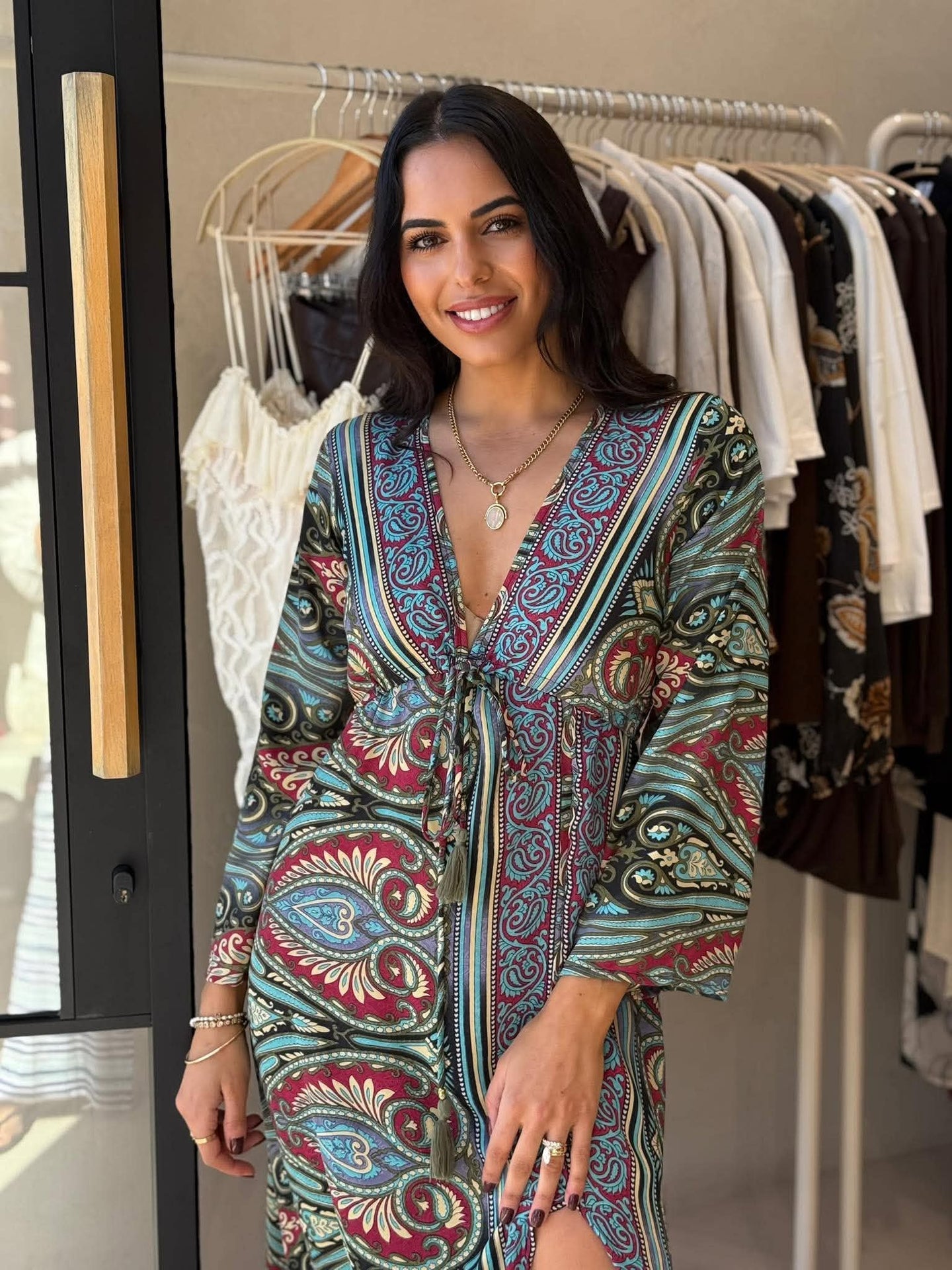 HARRIET FLARE SLEEVE DRESS