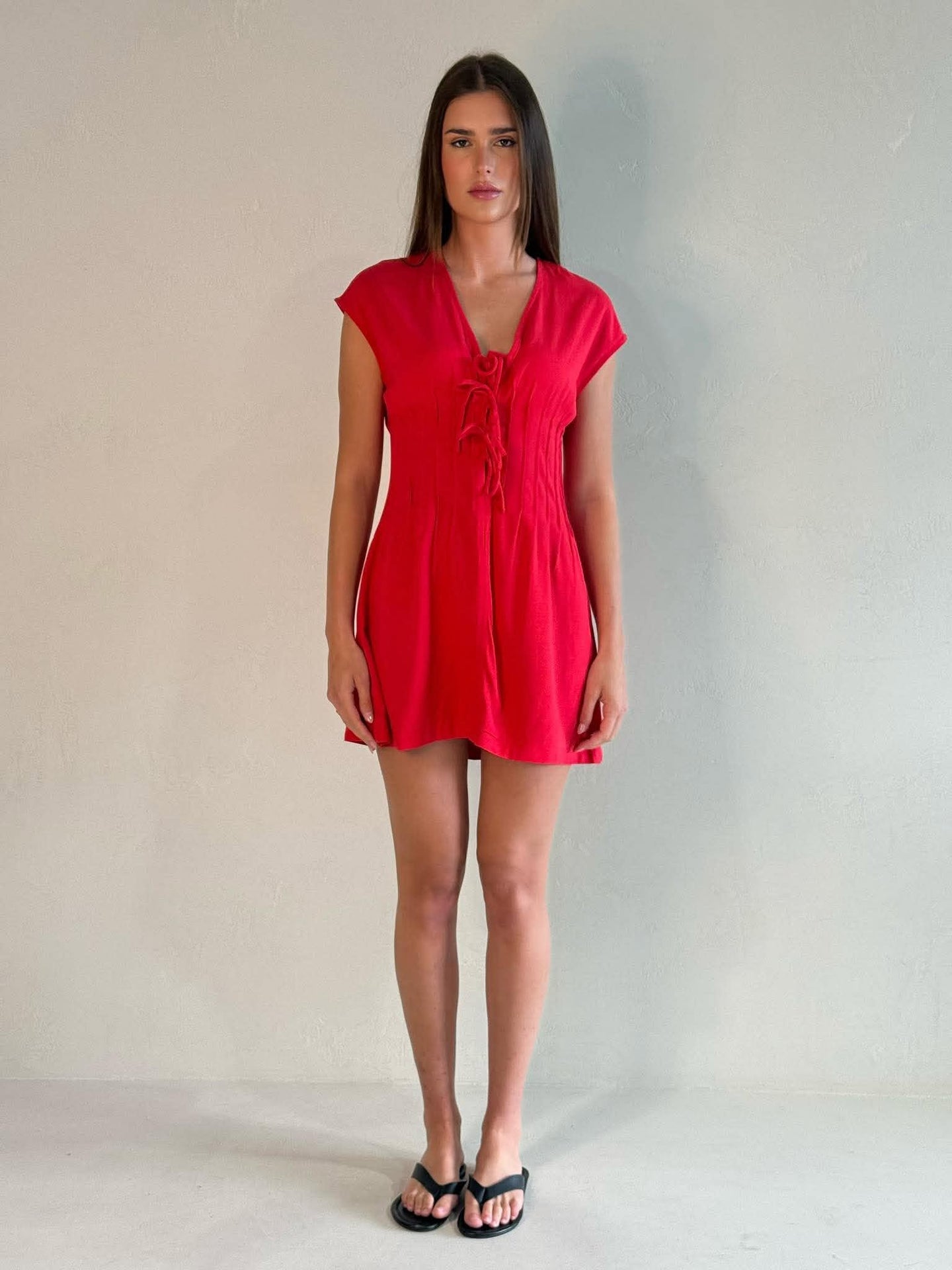 SUNDAY BEST MINI DRESS- RED