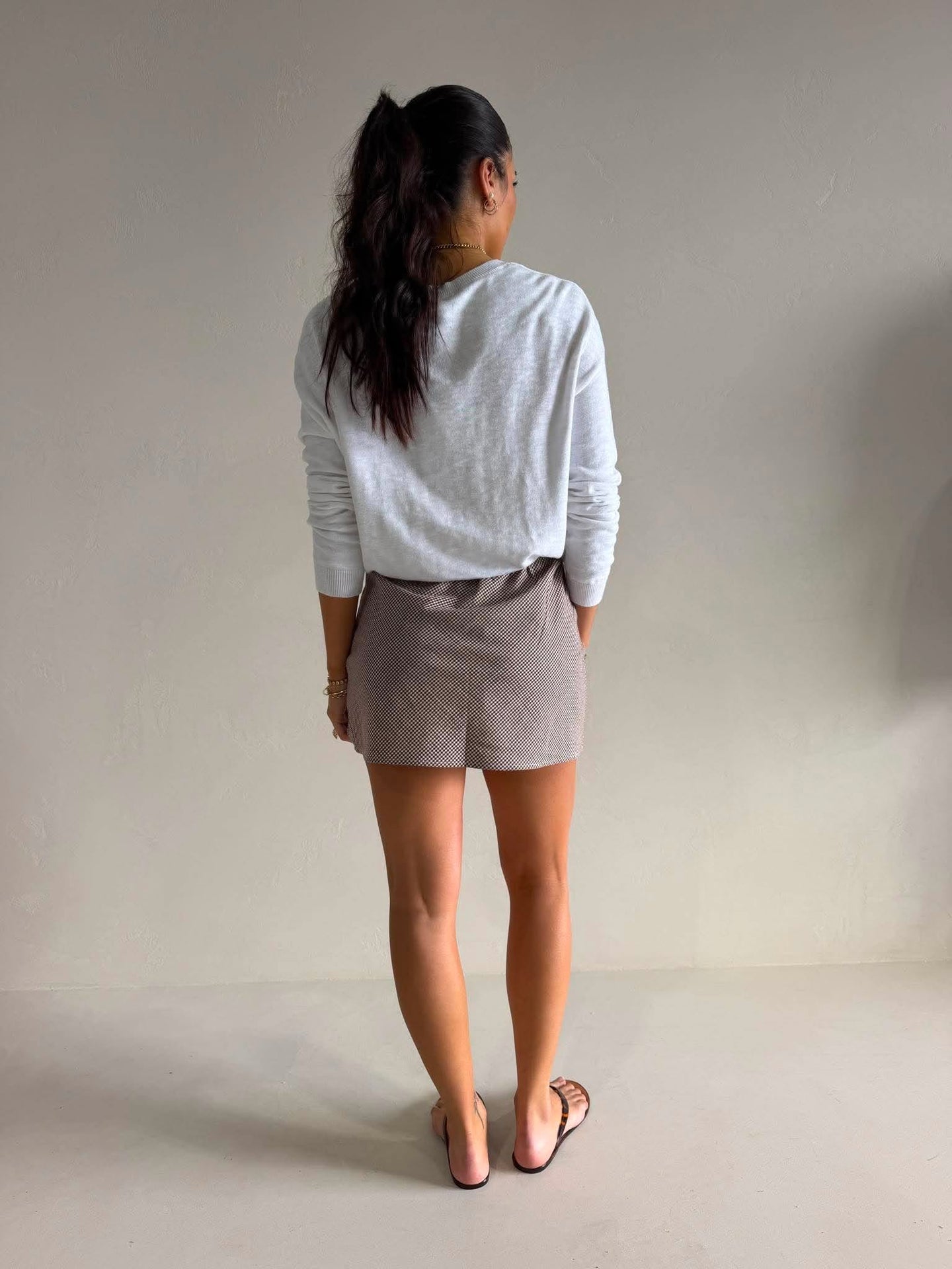 HAILEY DRAWSTRING TOP- WHITE