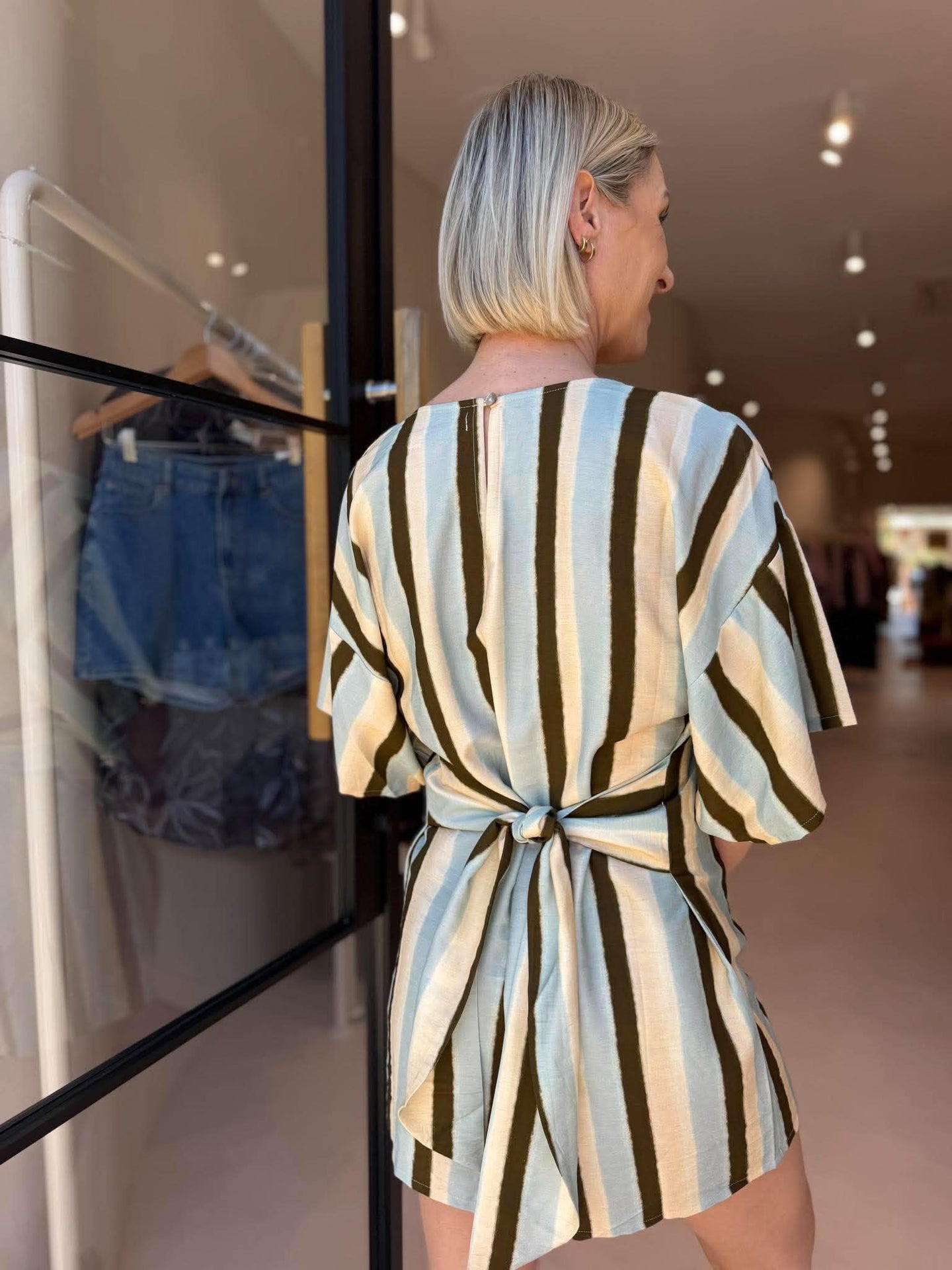 JENNA MINI DRESS- AUTUMN STRIPE