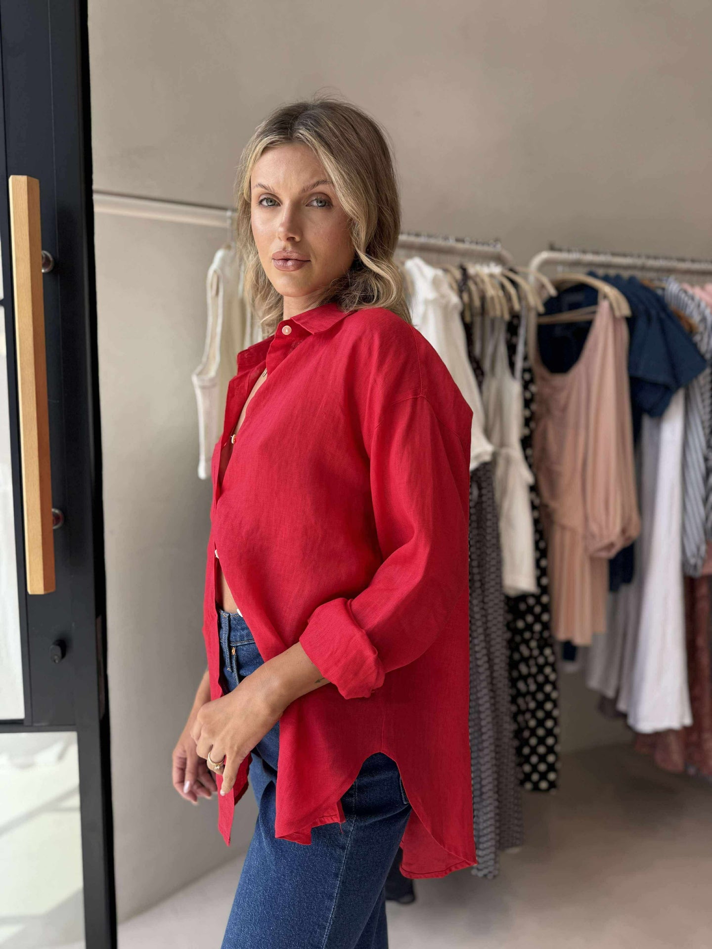 MILLIE SHIRT-RED