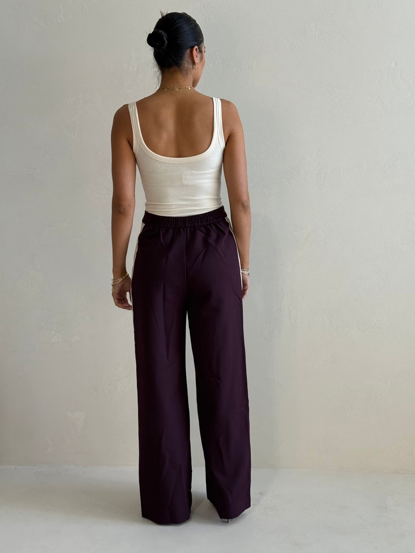 NADIA TRACK PANT - BURGUNDY