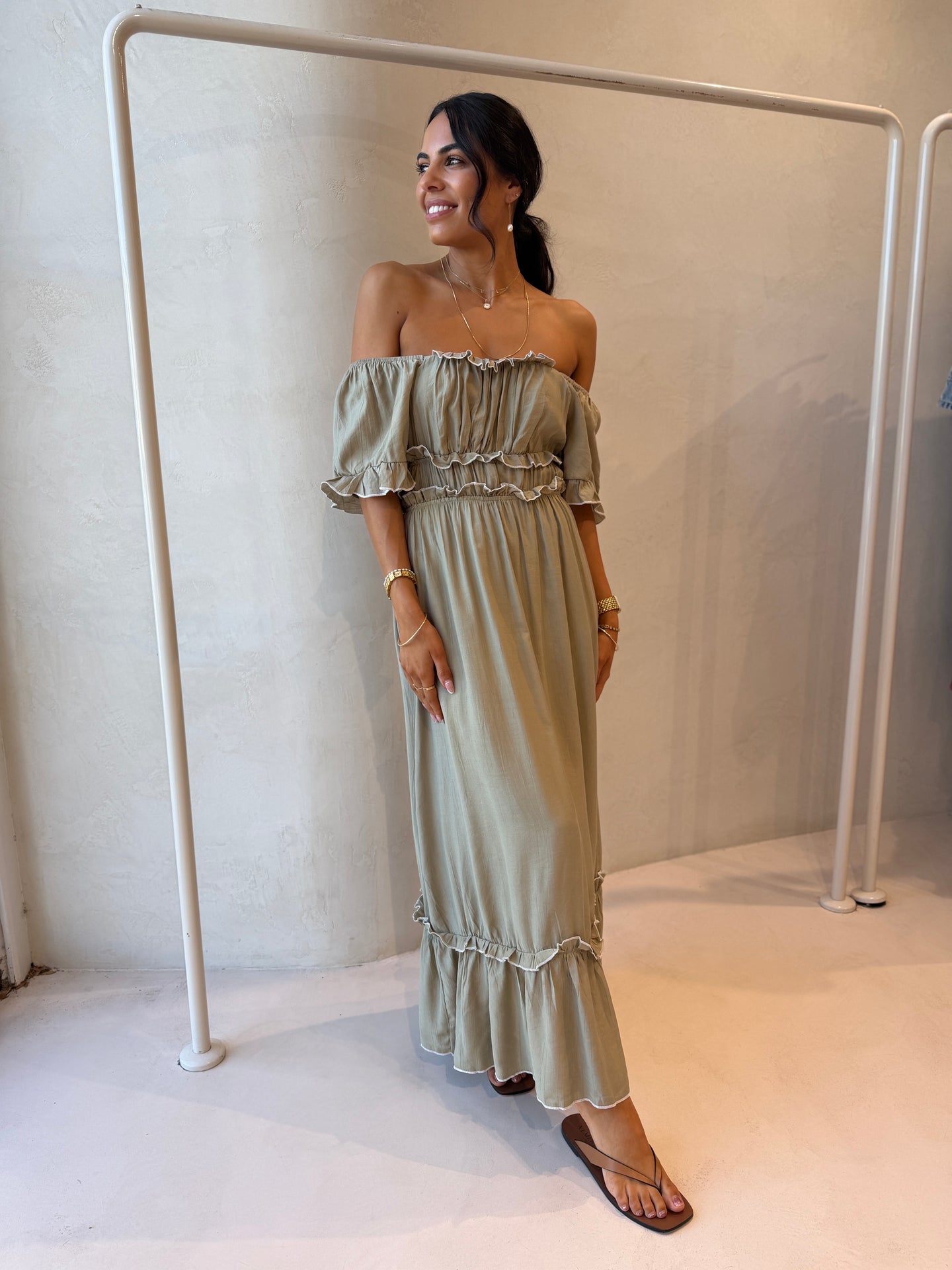 KHAKI SUMMER DRESS