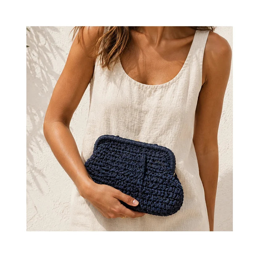 ELODY CLUTCH- NAVY