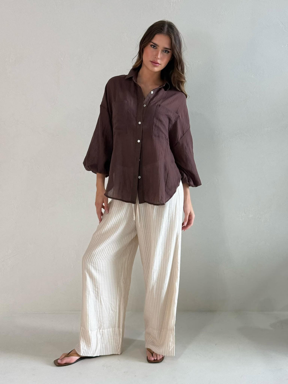 SIENNA PANT- SEASHELL PINSTRIPE