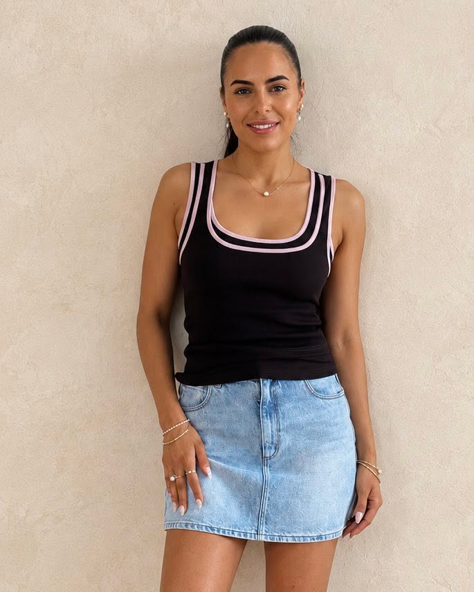 DOUBLE TAKE TANK- PLUM