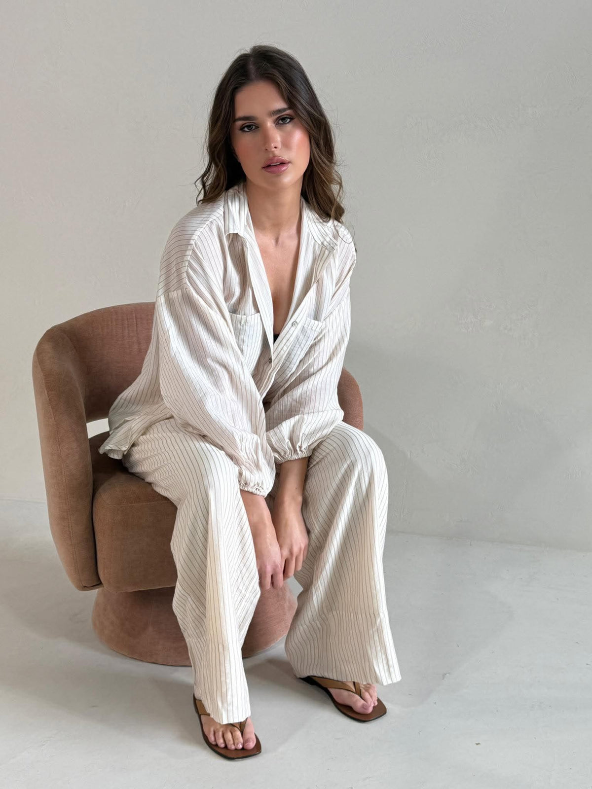 SIENNA PANT- SEASHELL PINSTRIPE