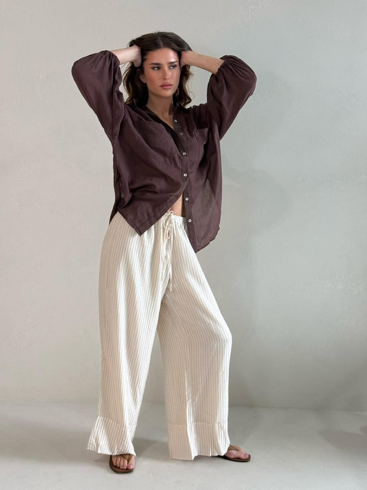 SIENNA PANT- SEASHELL PINSTRIPE