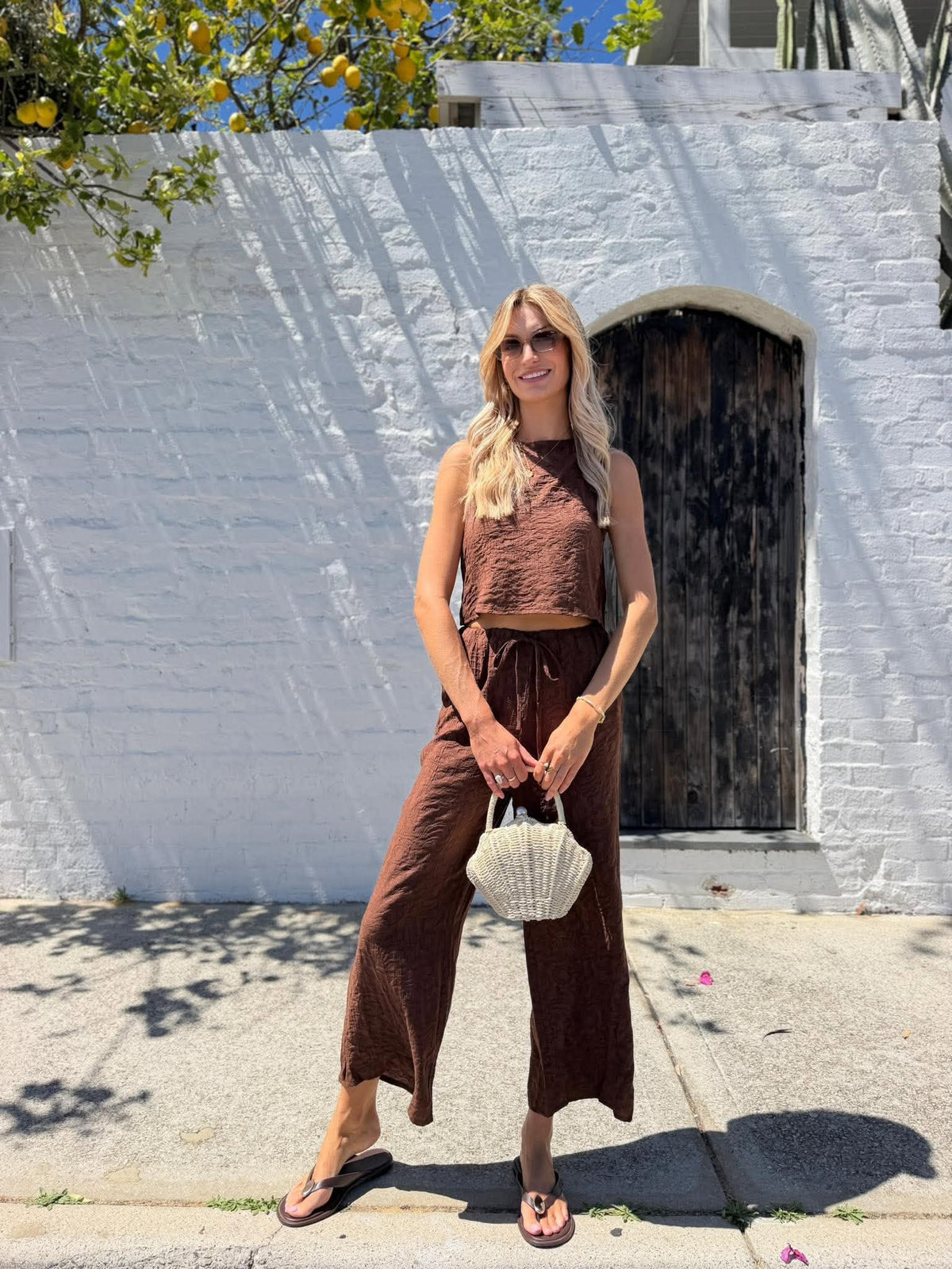 VACAY VIBES PANTS- COFFEE