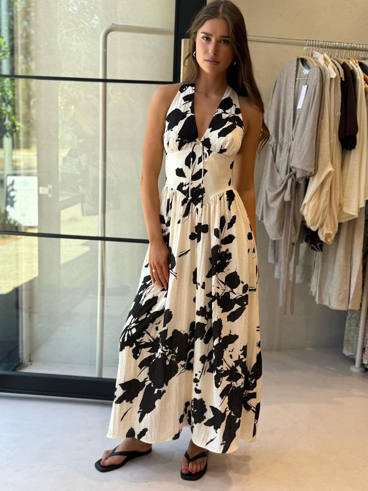 KATIE MAXI DRESS - ABSTRACT BLOOM