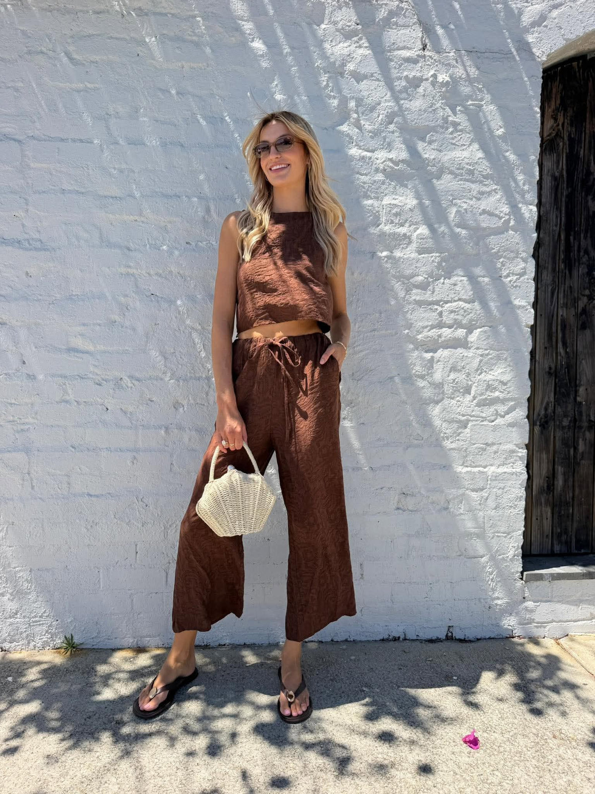 VACAY VIBES PANTS- COFFEE