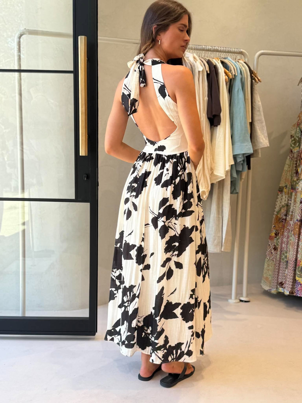 KATIE MAXI DRESS - ABSTRACT BLOOM