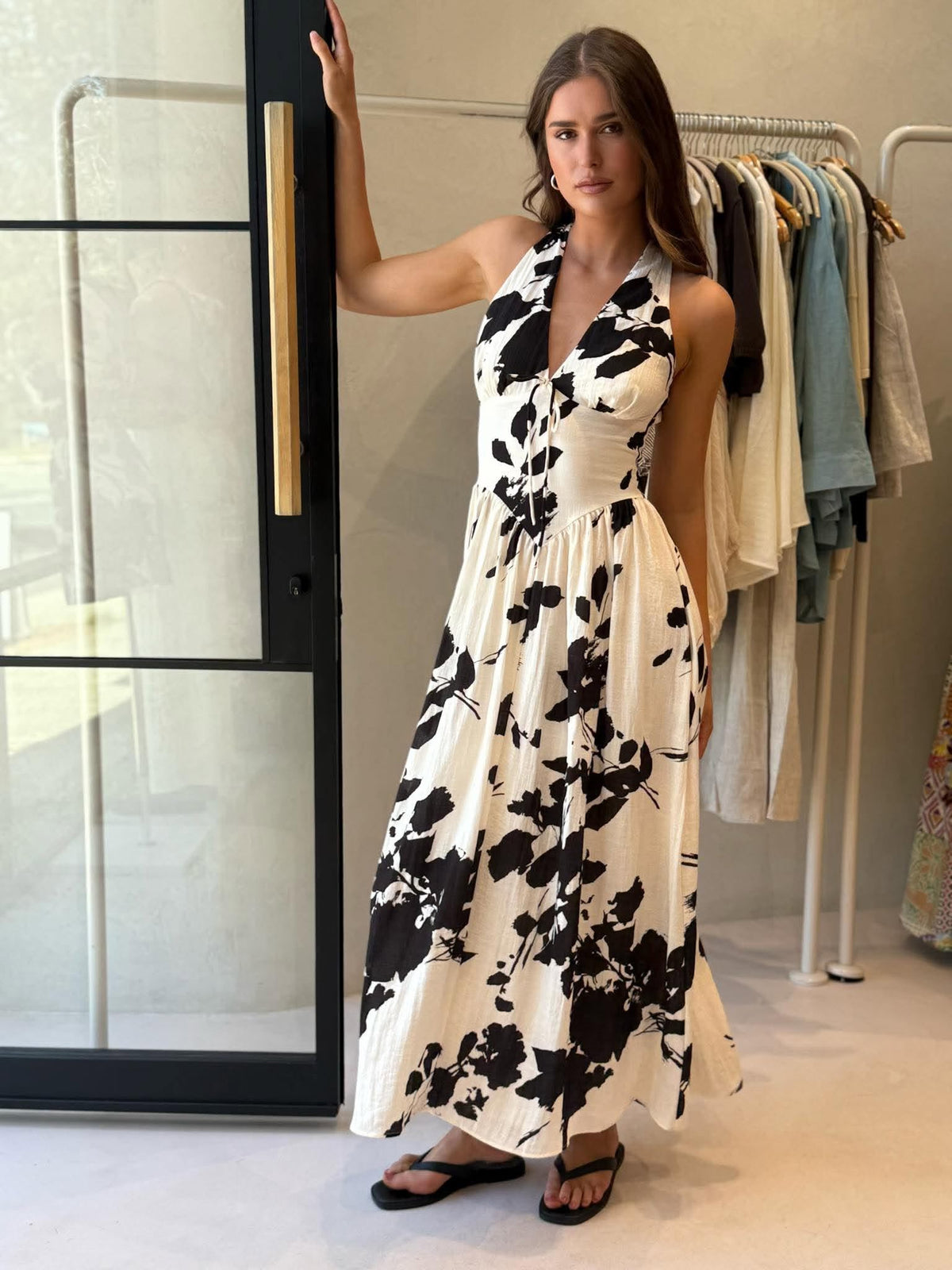 KATIE MAXI DRESS - ABSTRACT BLOOM