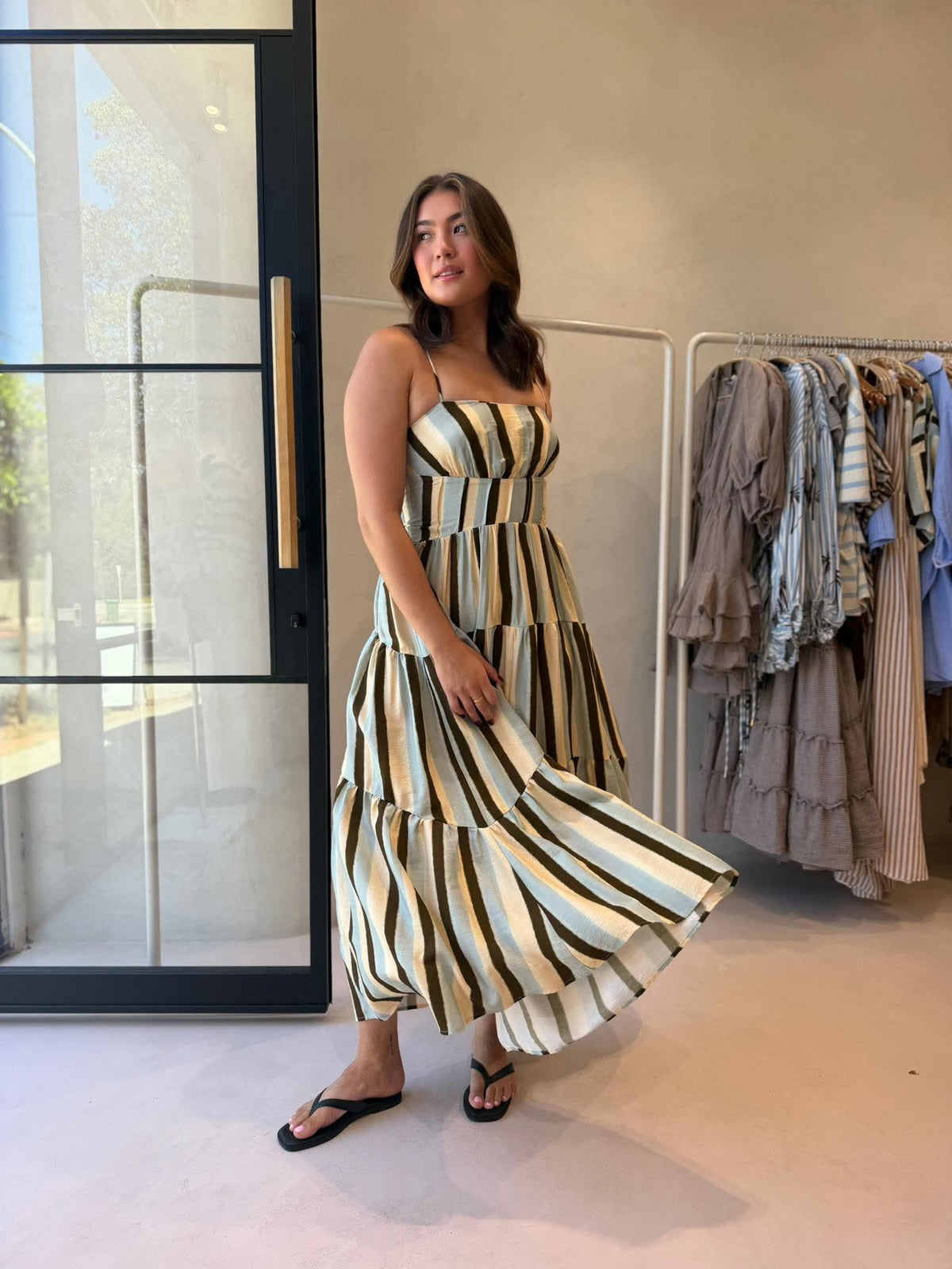 LILO MAXI DRESS- AUTUMN STRIPE
