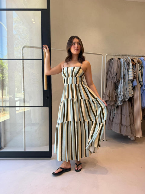 LILO MAXI DRESS- AUTUMN STRIPE