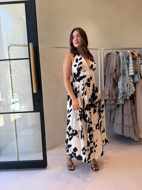 KATIE MAXI DRESS - ABSTRACT BLOOM