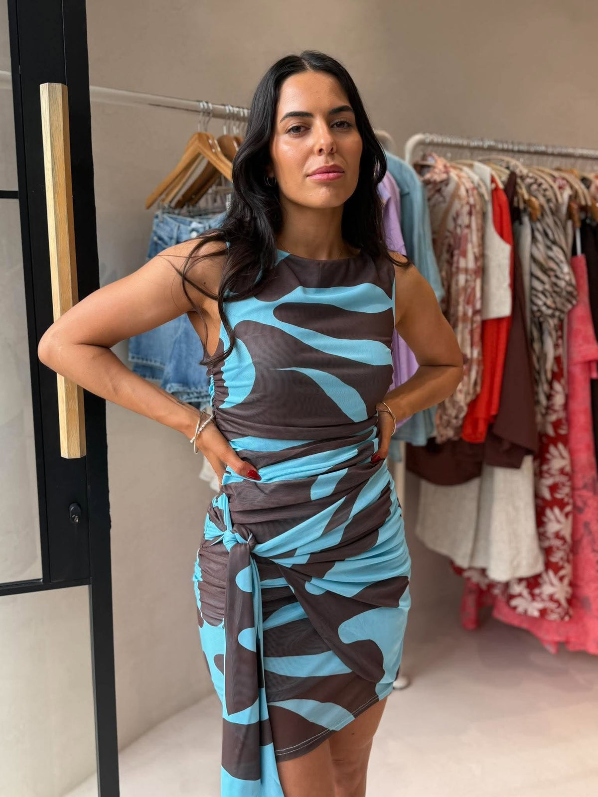 LUCID MINI DRESS- MARTINI BLUE