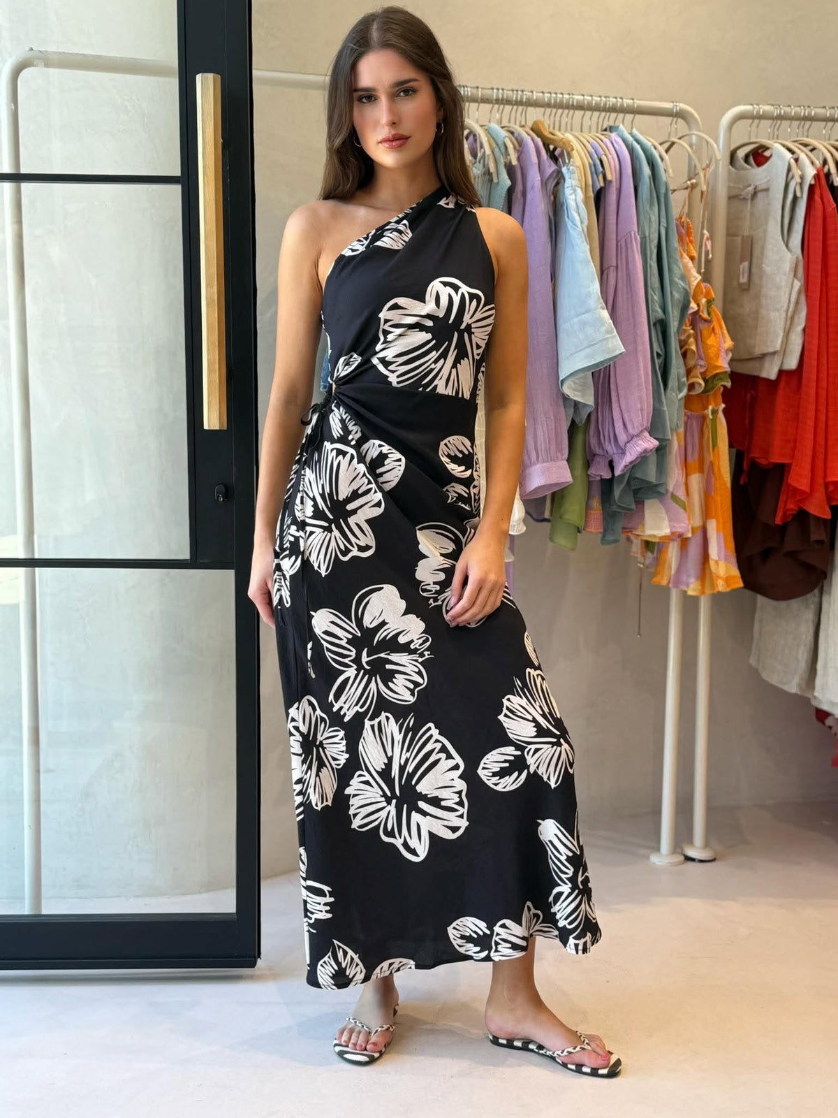 JARRAH MAXI DRESS -DARK FLORAL