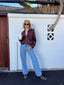 THE BELLE PU BOMBER - BURGUNDY