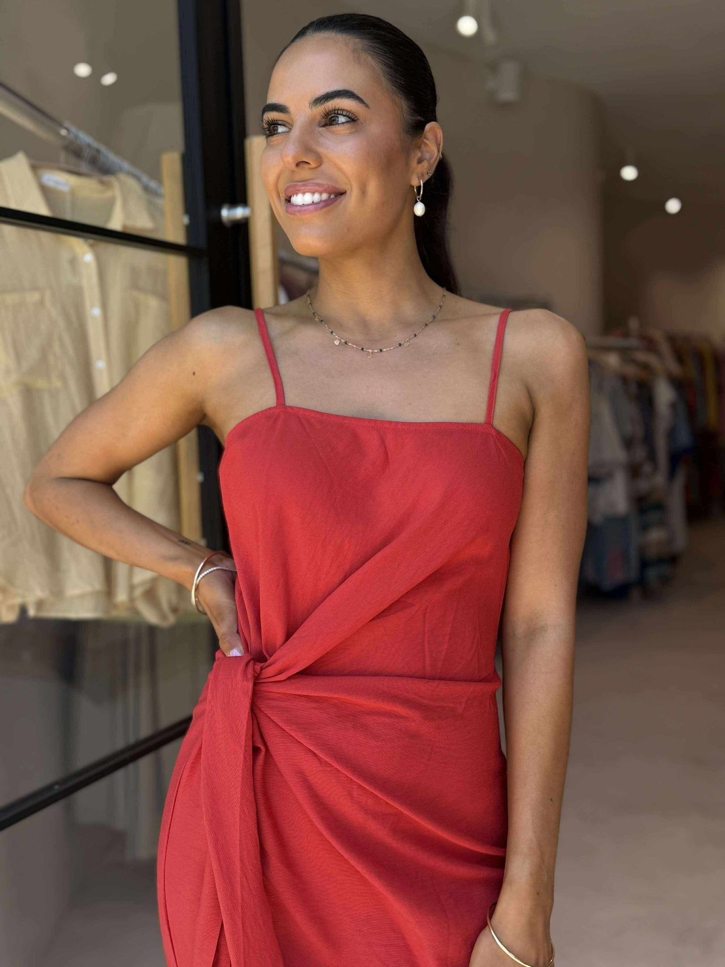 EM TIE SIDE MAXI - RED