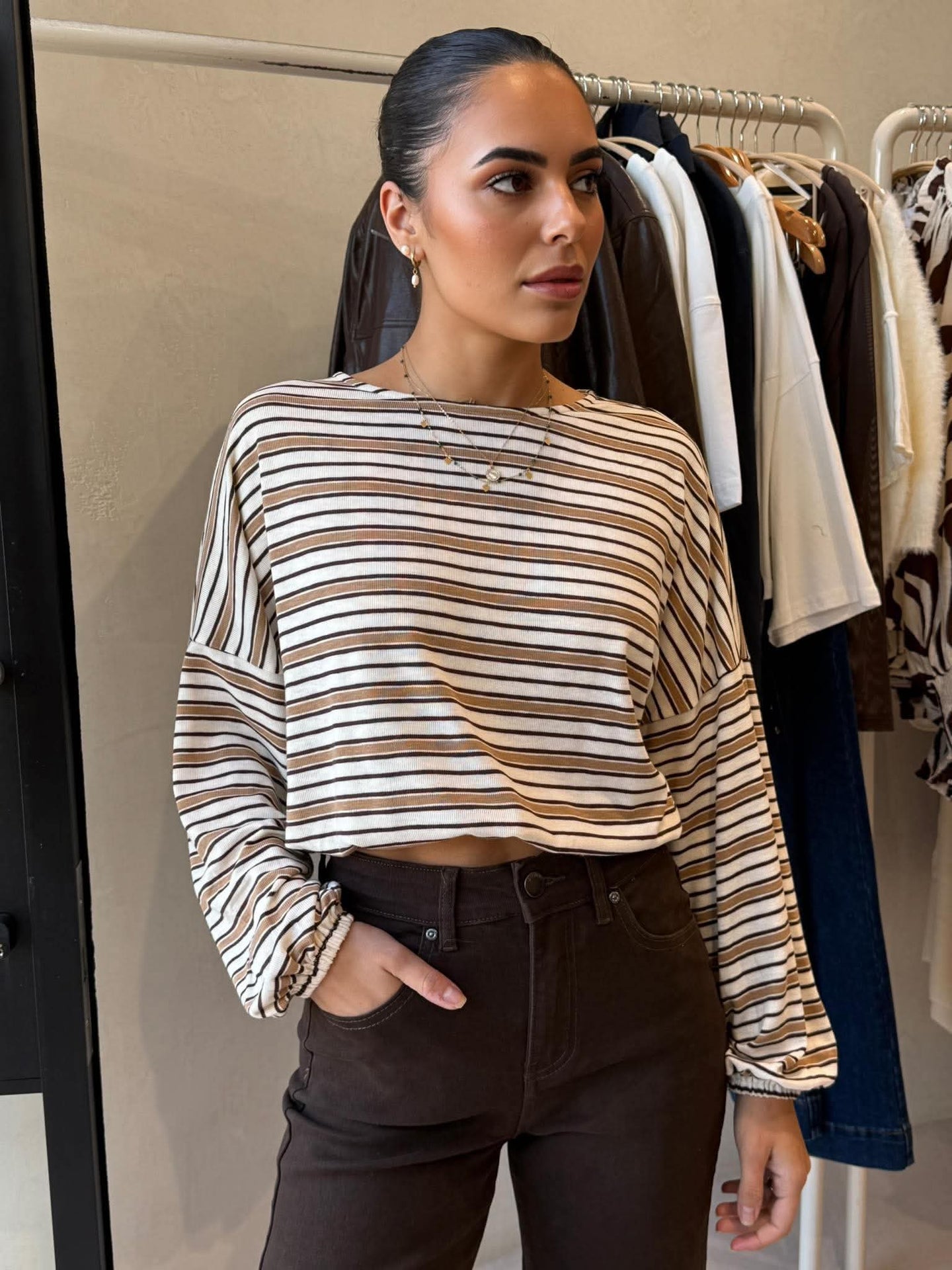 ARA STRIPE TOP- CABANA