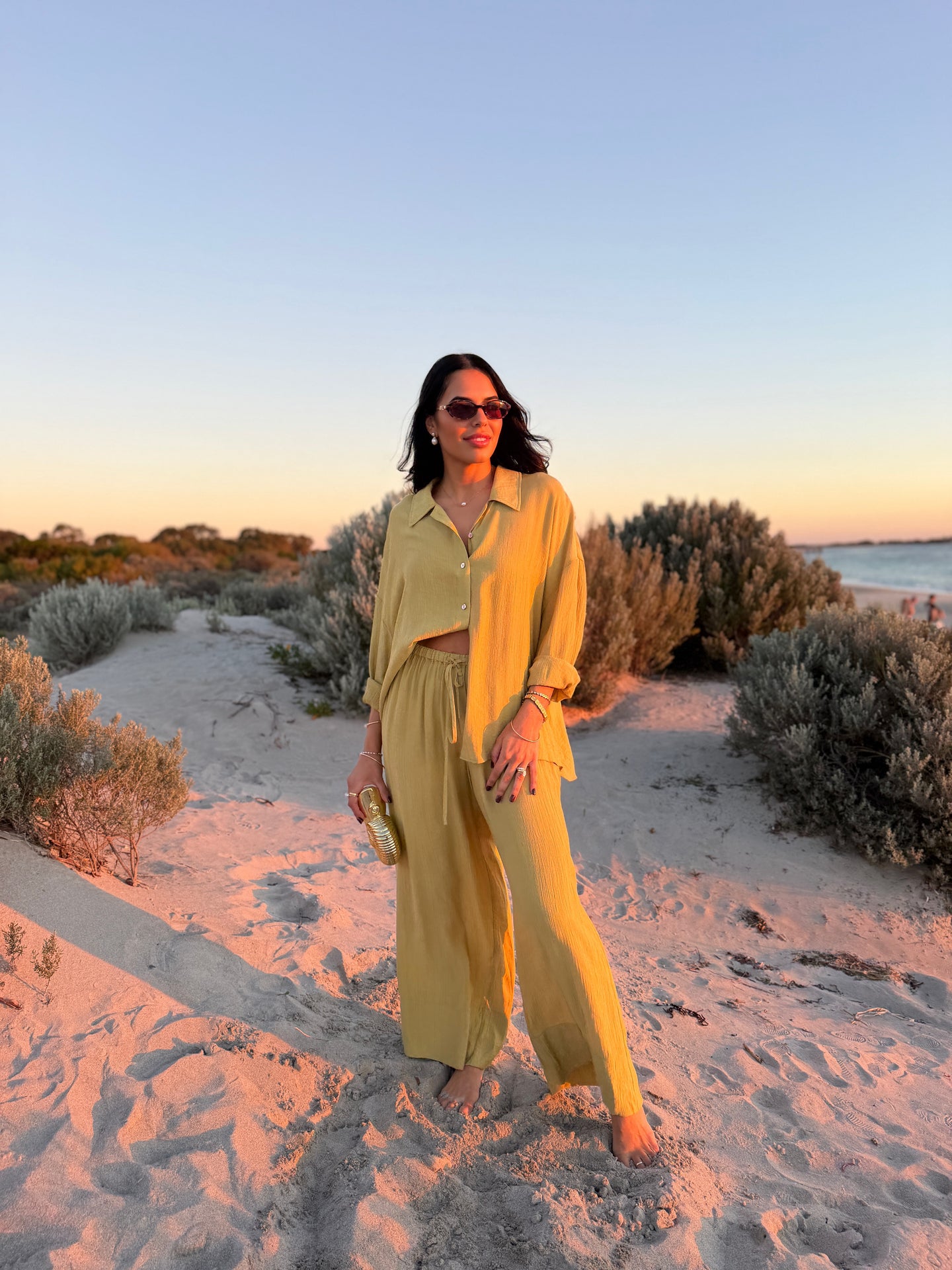 SIENNA PANT- CHARTREUSE