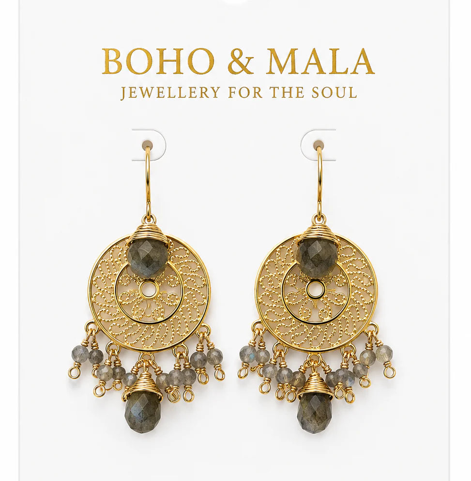 LABRADORITE SOLEIL EARRINGS