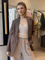 PERRY LINEN JACKET - CHOCOLATE
