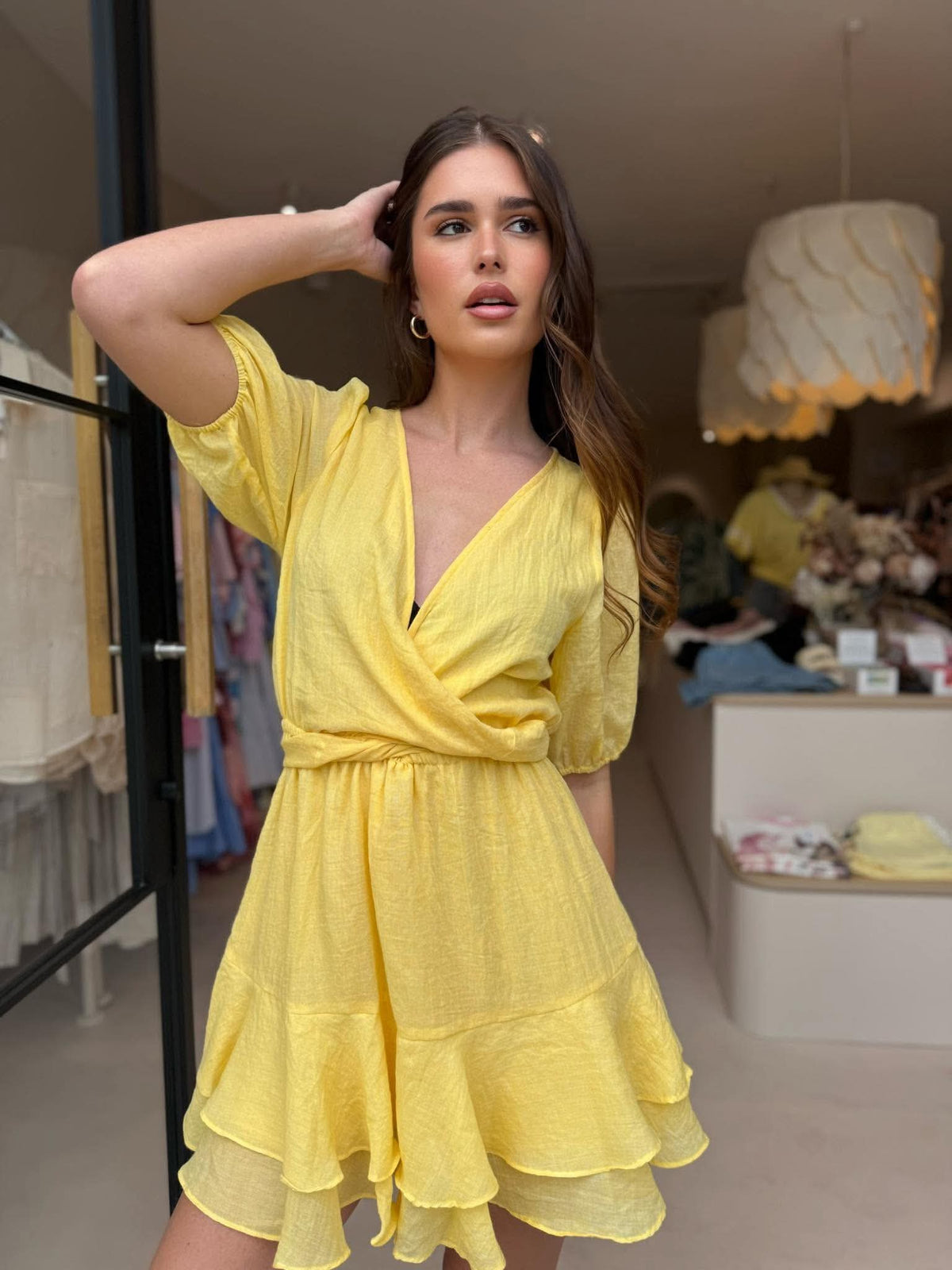 BELLANY DRESS - LEMON